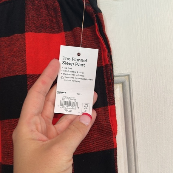 NWT Men’s Sonoma Red Flannel Sleep Pants size large - Picture 3 of 4